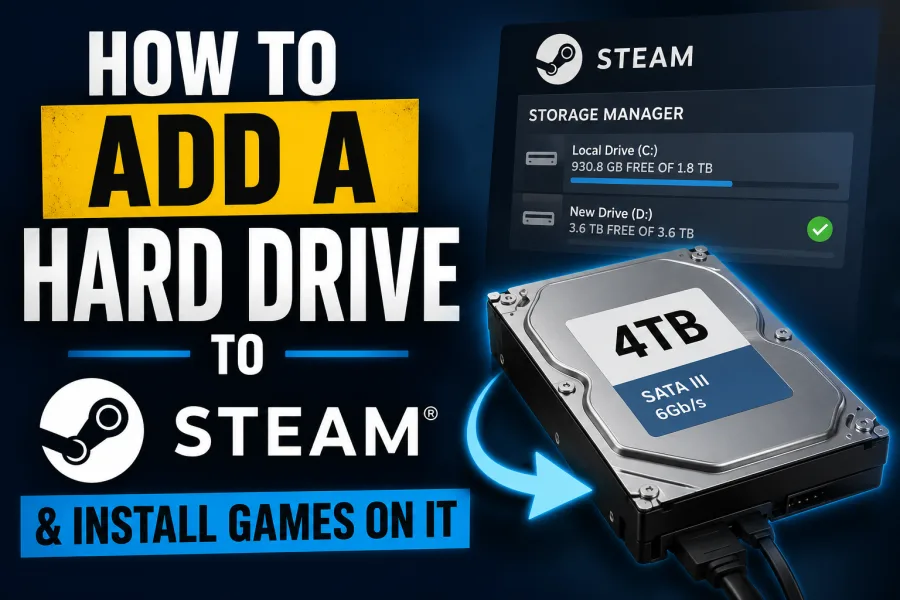 How to Add a Hard Drive to Steam & Install Games On It
