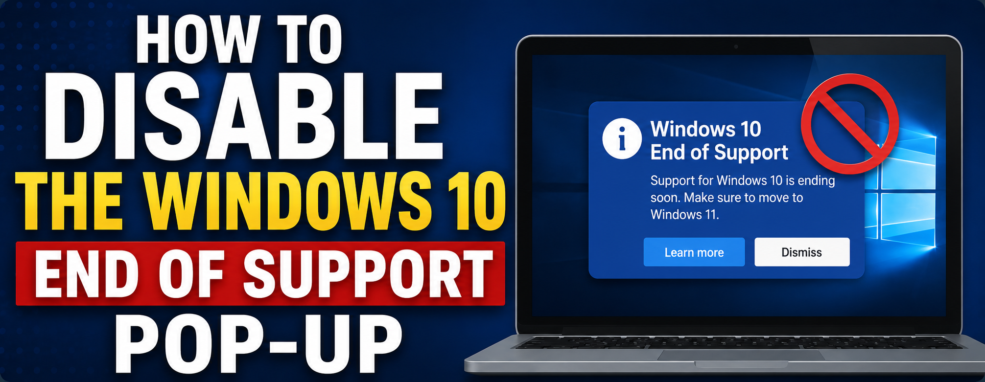 How to Disable the Windows 10 End of Support Pop-up